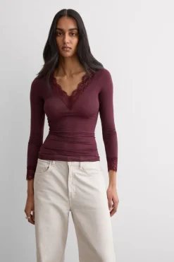 Ultralight Cashmere Lace Long Sleeve Shirt