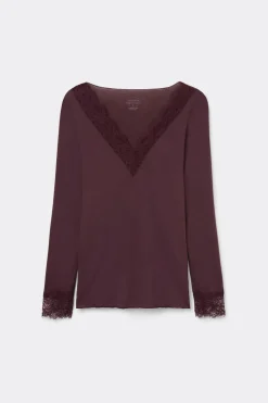 Ultralight Cashmere Lace Long Sleeve Shirt