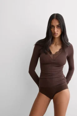 Ultralight Cashmere Lace Long Sleeve Shirt