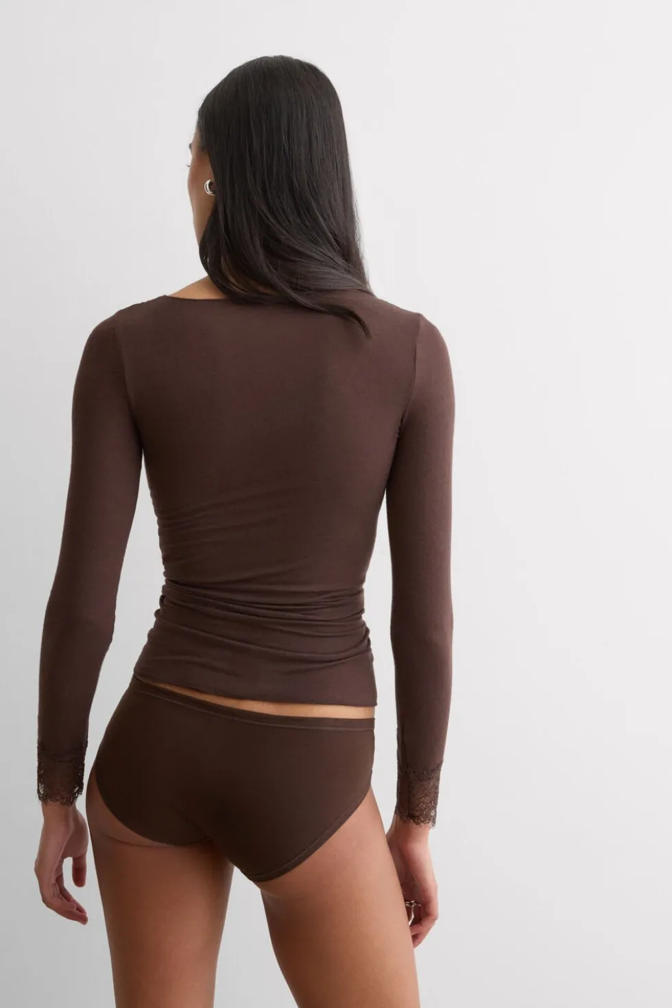 Ultralight Cashmere Lace Long Sleeve Shirt