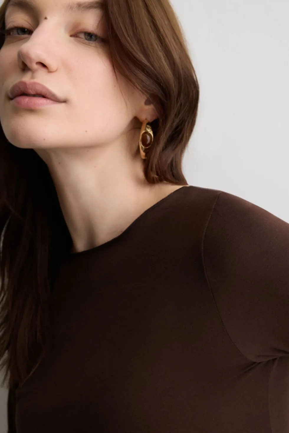 Ultralight Cotton Bateau Neck Top