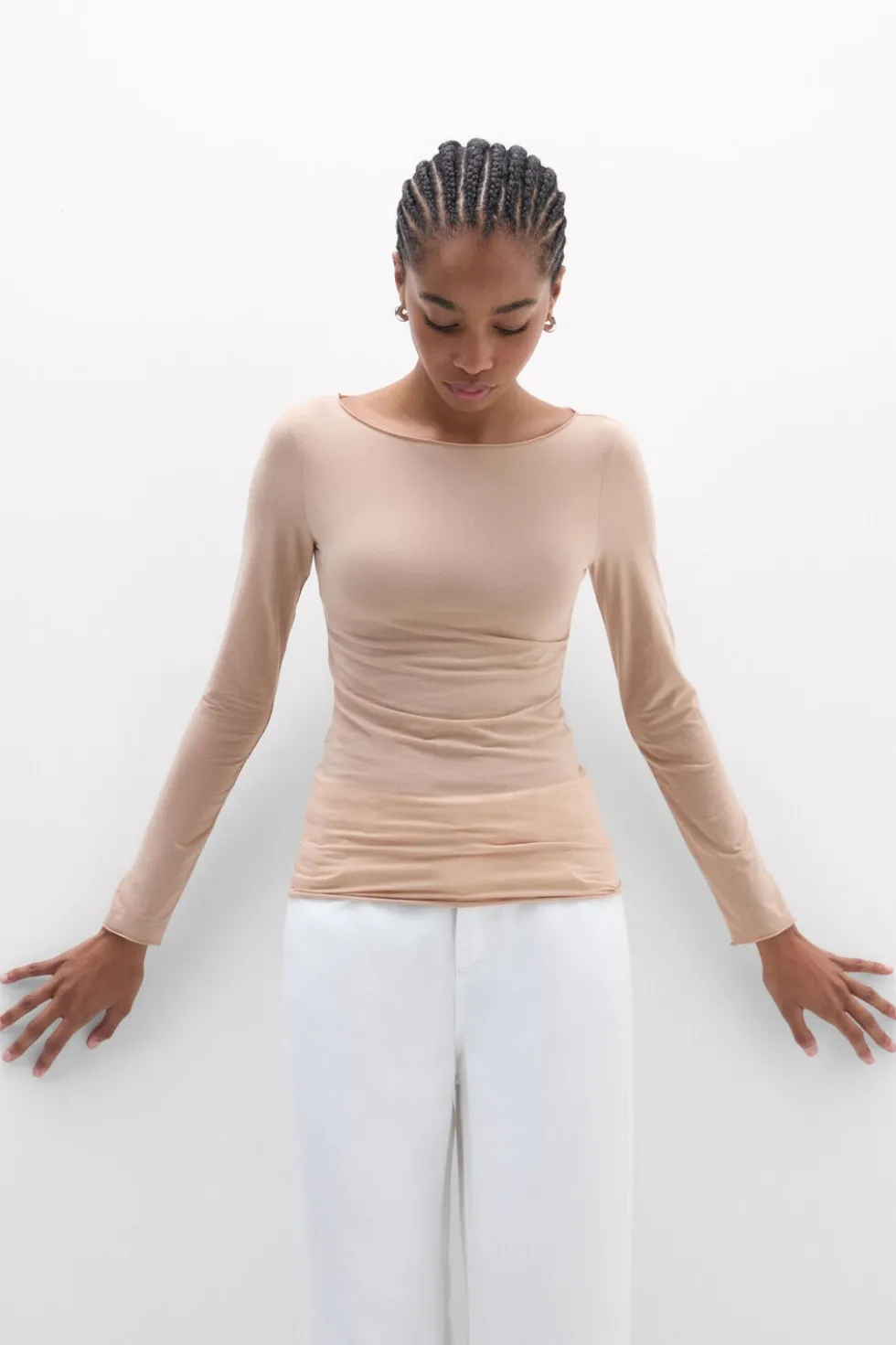 Ultralight Cotton Bateau Neck Top