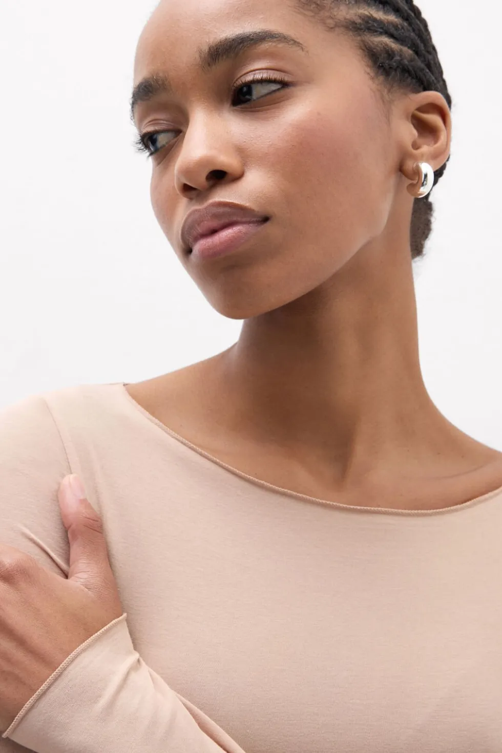 Ultralight Cotton Bateau Neck Top