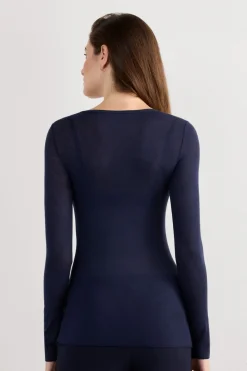 V-neck top in Modal Ultralight with Cashmere