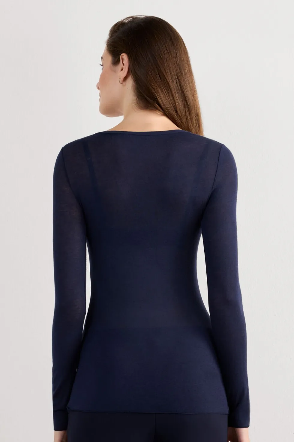 V-neck top in Modal Ultralight with Cashmere